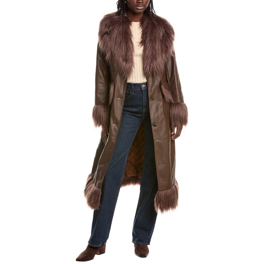 Cinq À Sept Womens  Panama Coat, Brown